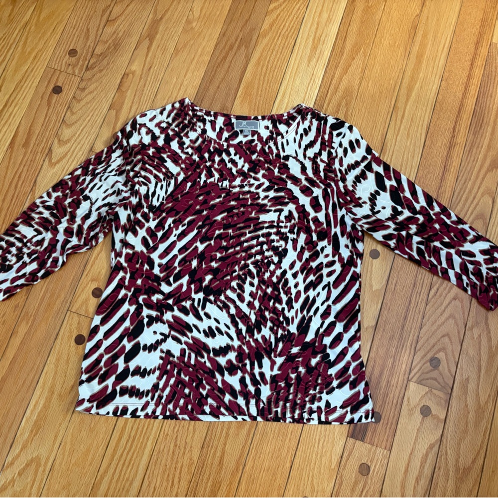 JM Collection Multicolor Patterned Tops - Picture 5 of 6